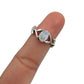 Faceted Oval Gemstone Vine Ring
