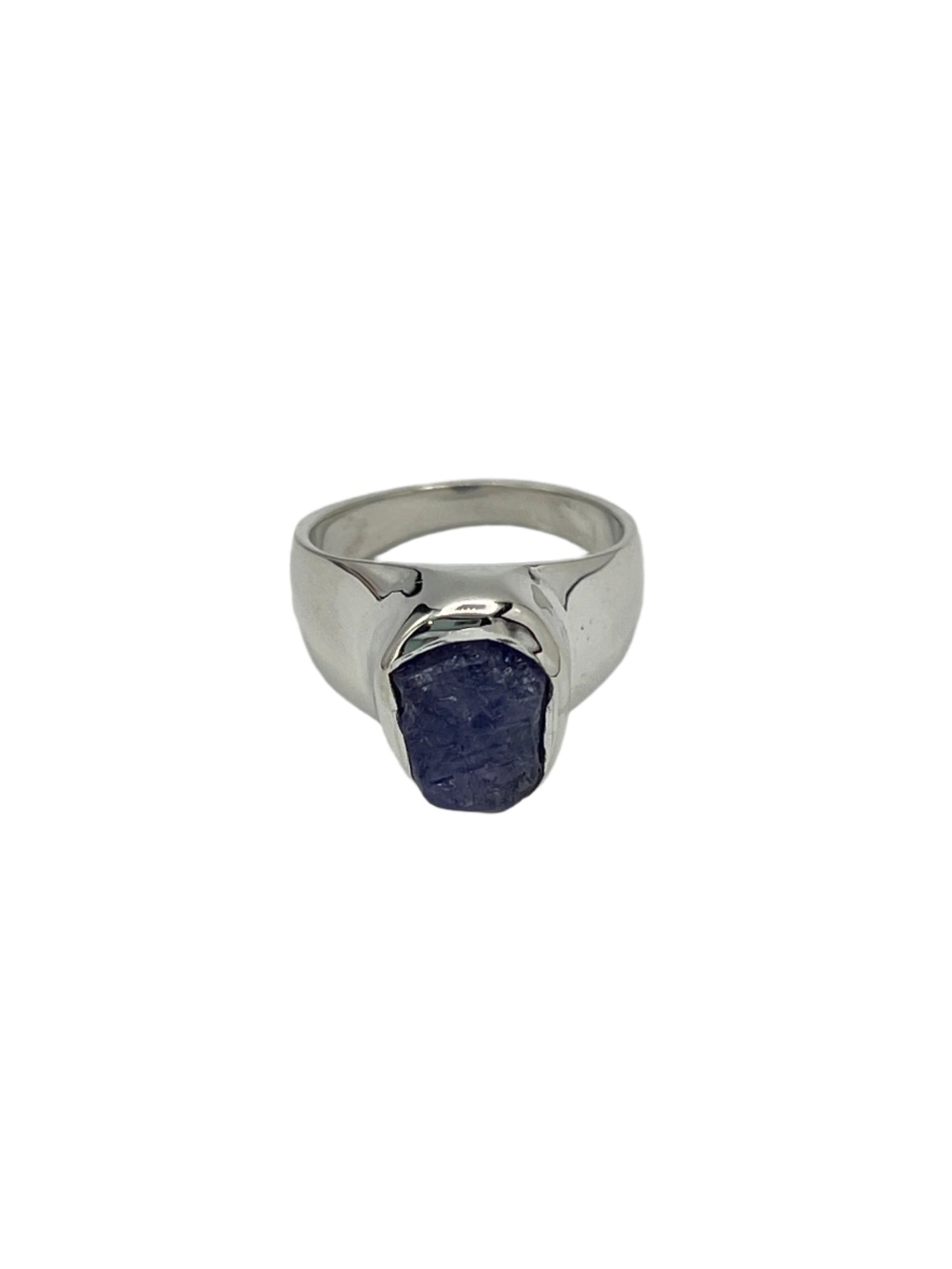 Sterling Silver Raw Tanzanite Rings