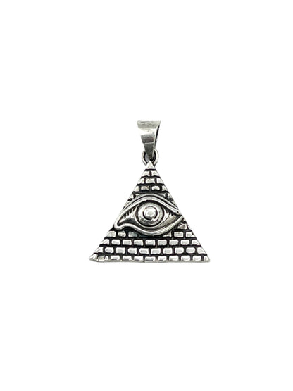 Silver Eye of Horus Pyramid Pendant