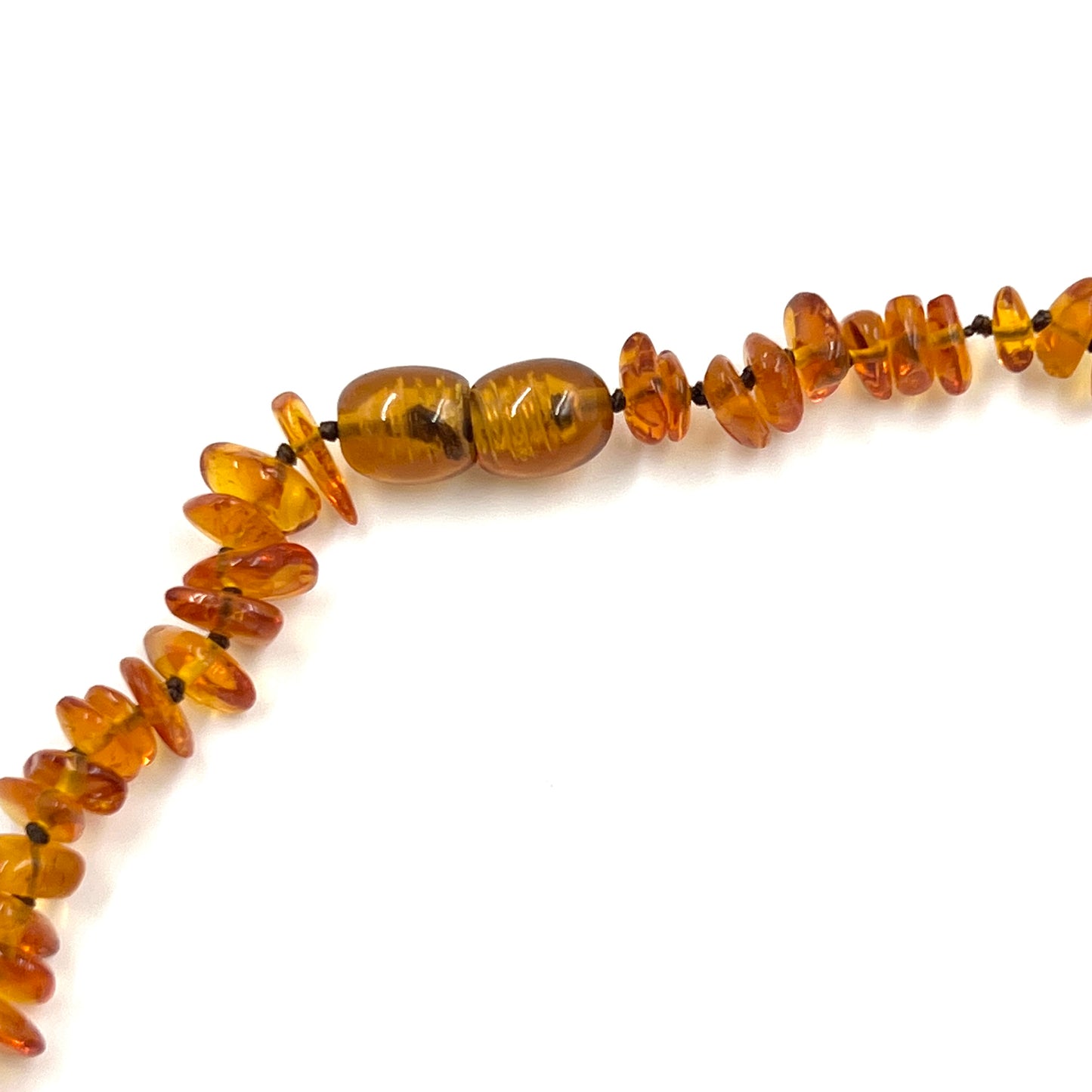 Hand Knotted Amber Baby Teething Necklaces Honey Chip