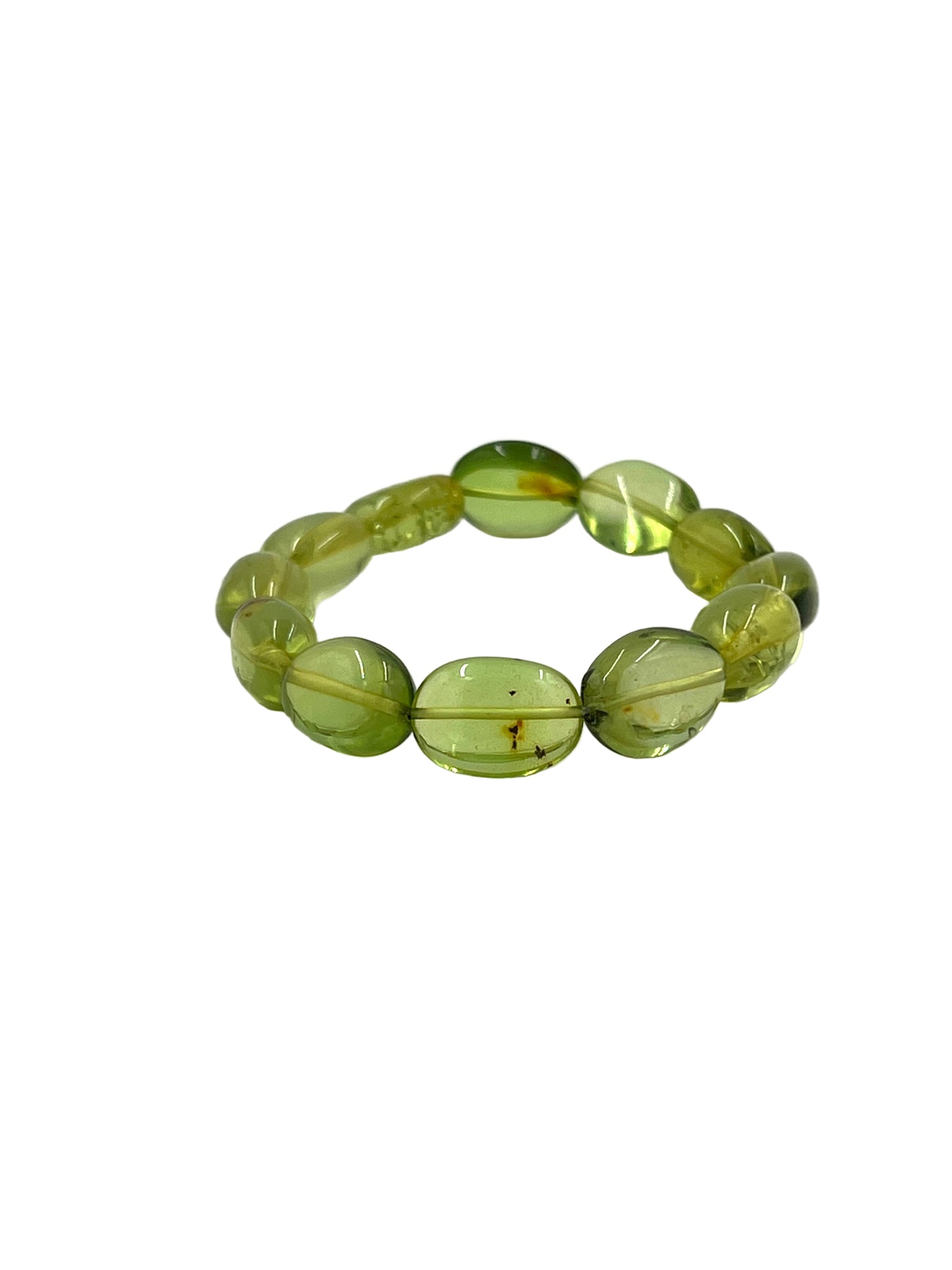 Green Amber Beaded Bracelets