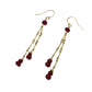 Sapphire & Ruby Gold Filled Earrings
