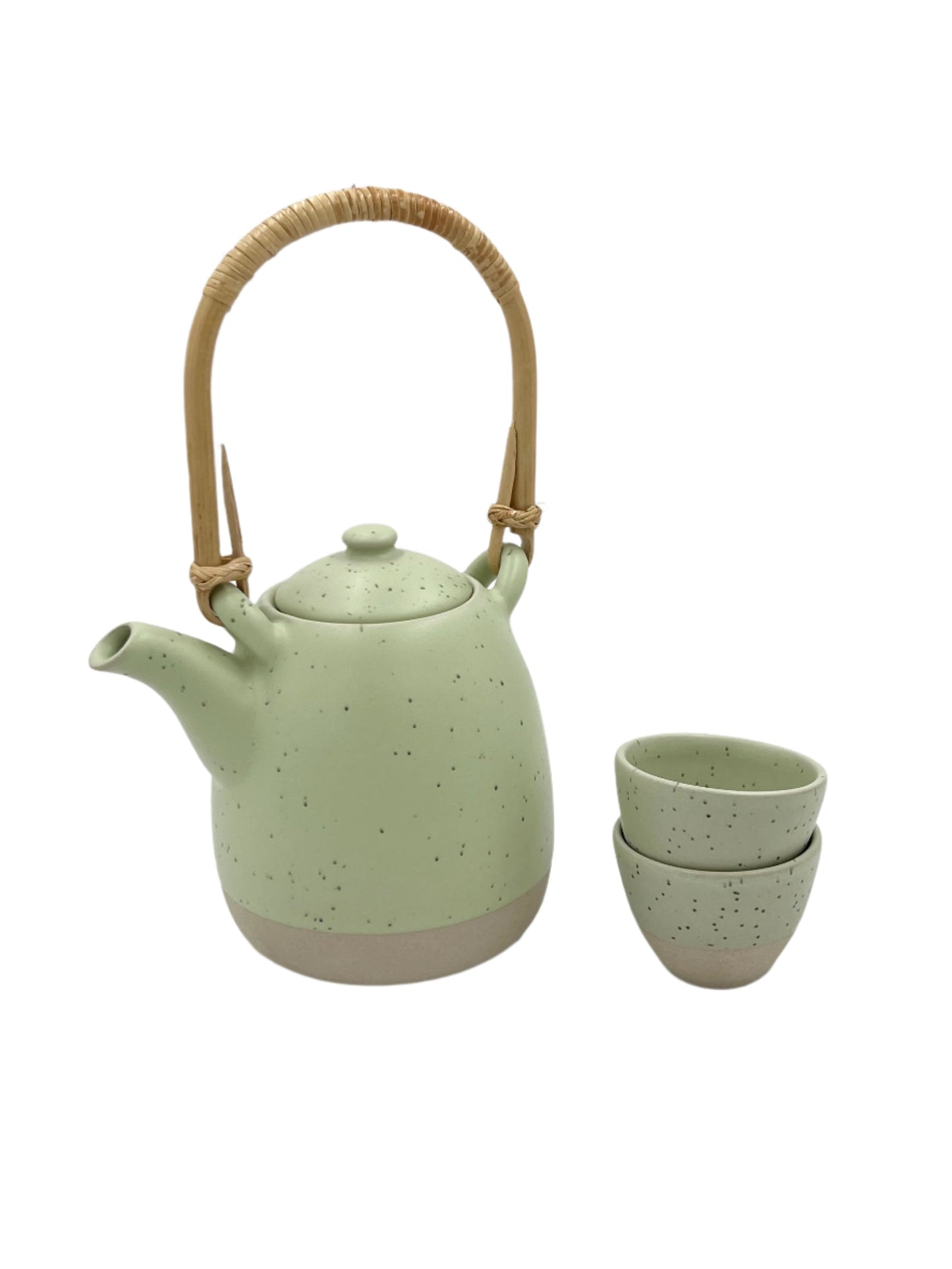 Ceramic Speckled Tea Pot Set