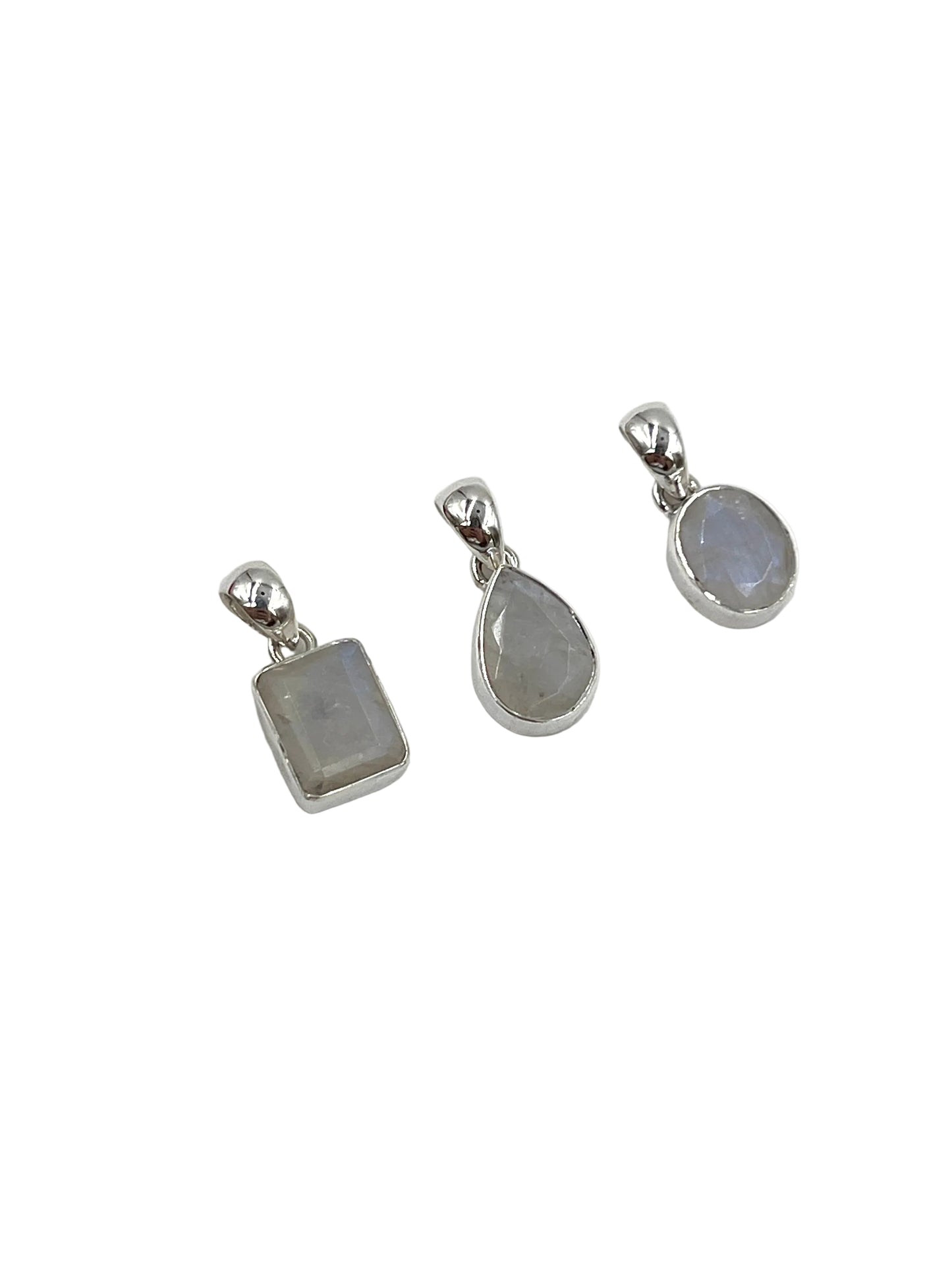 Faceted Moonstone Pendants