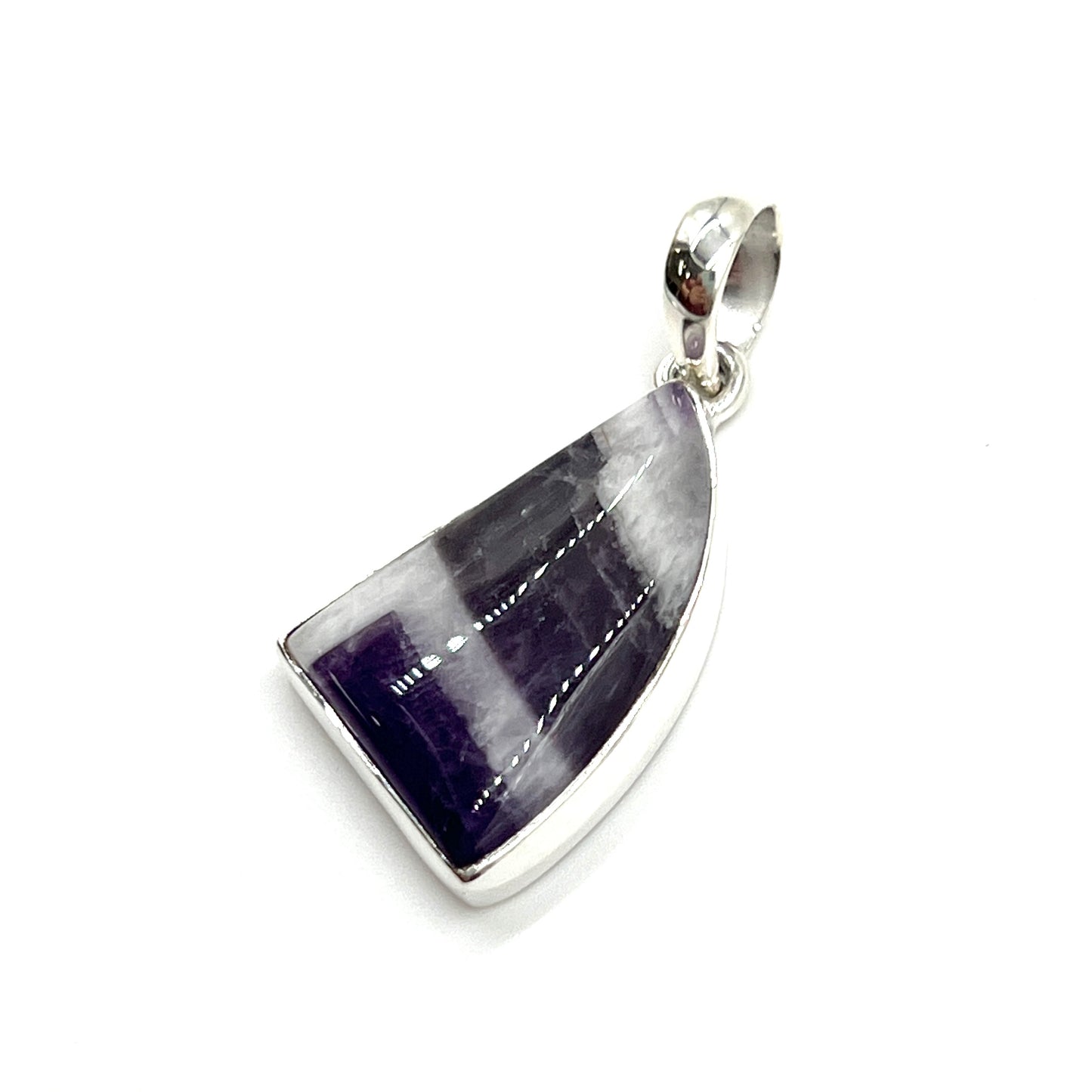 Chevron Amethyst Freeform Pendants