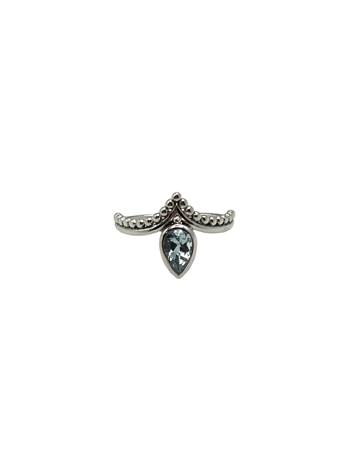 Beaded Teardrop Gemstone Rings