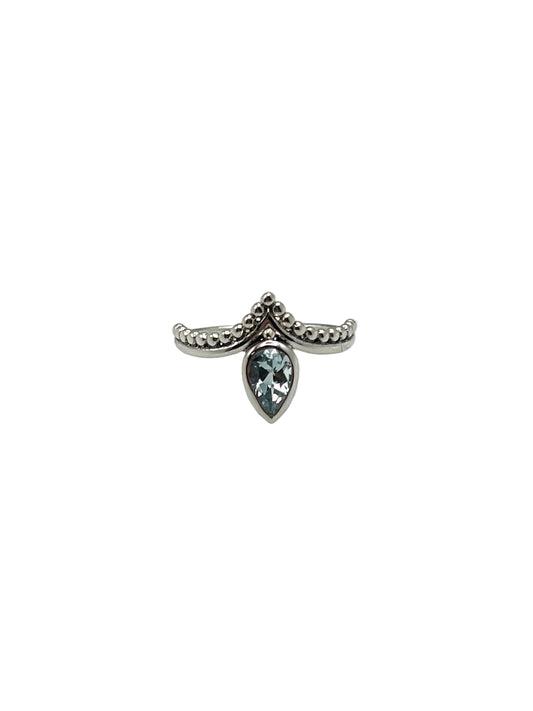 Beaded Teardrop Gemstone Rings