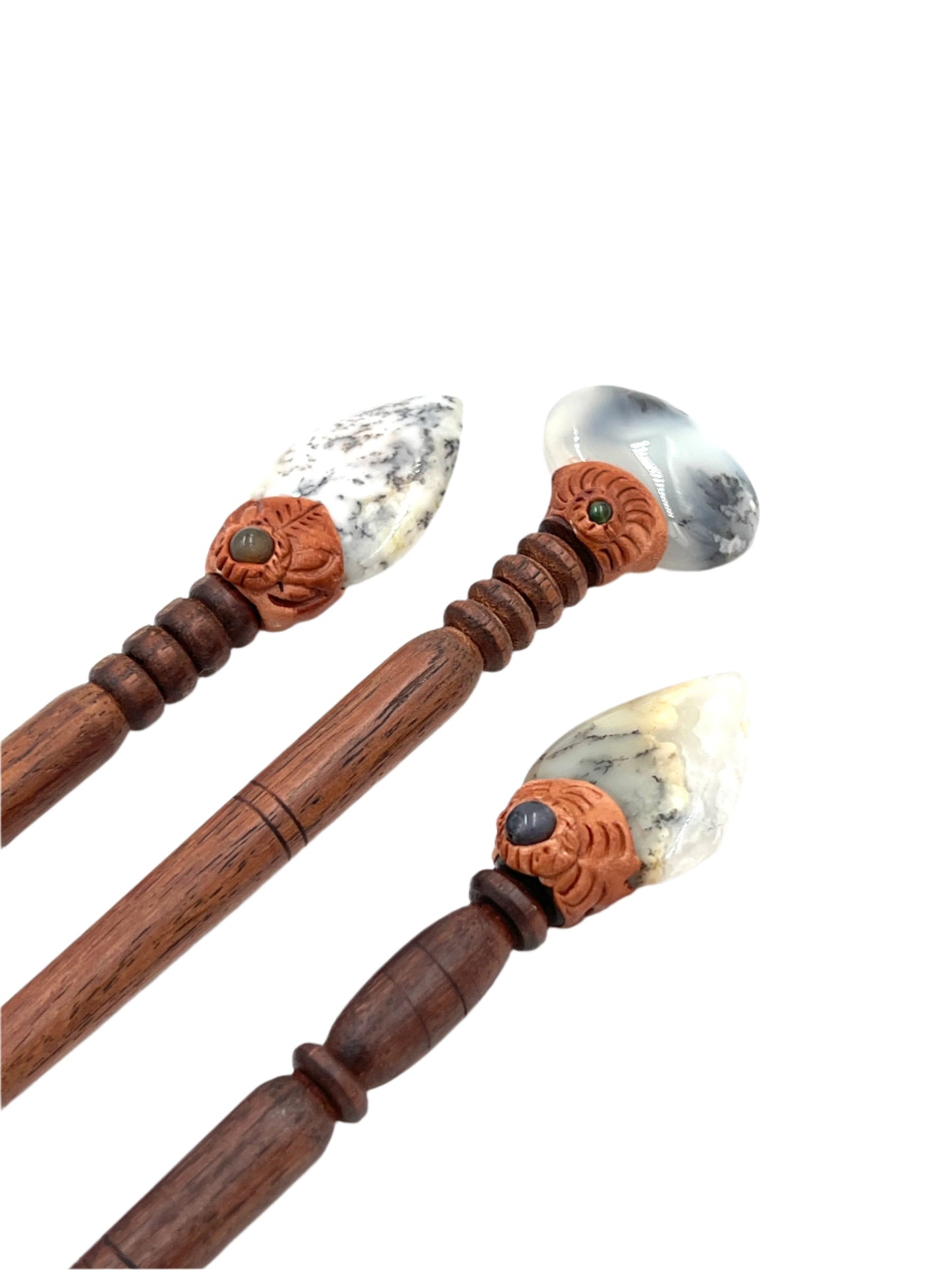 Handmade Gemstone Hair Sticks