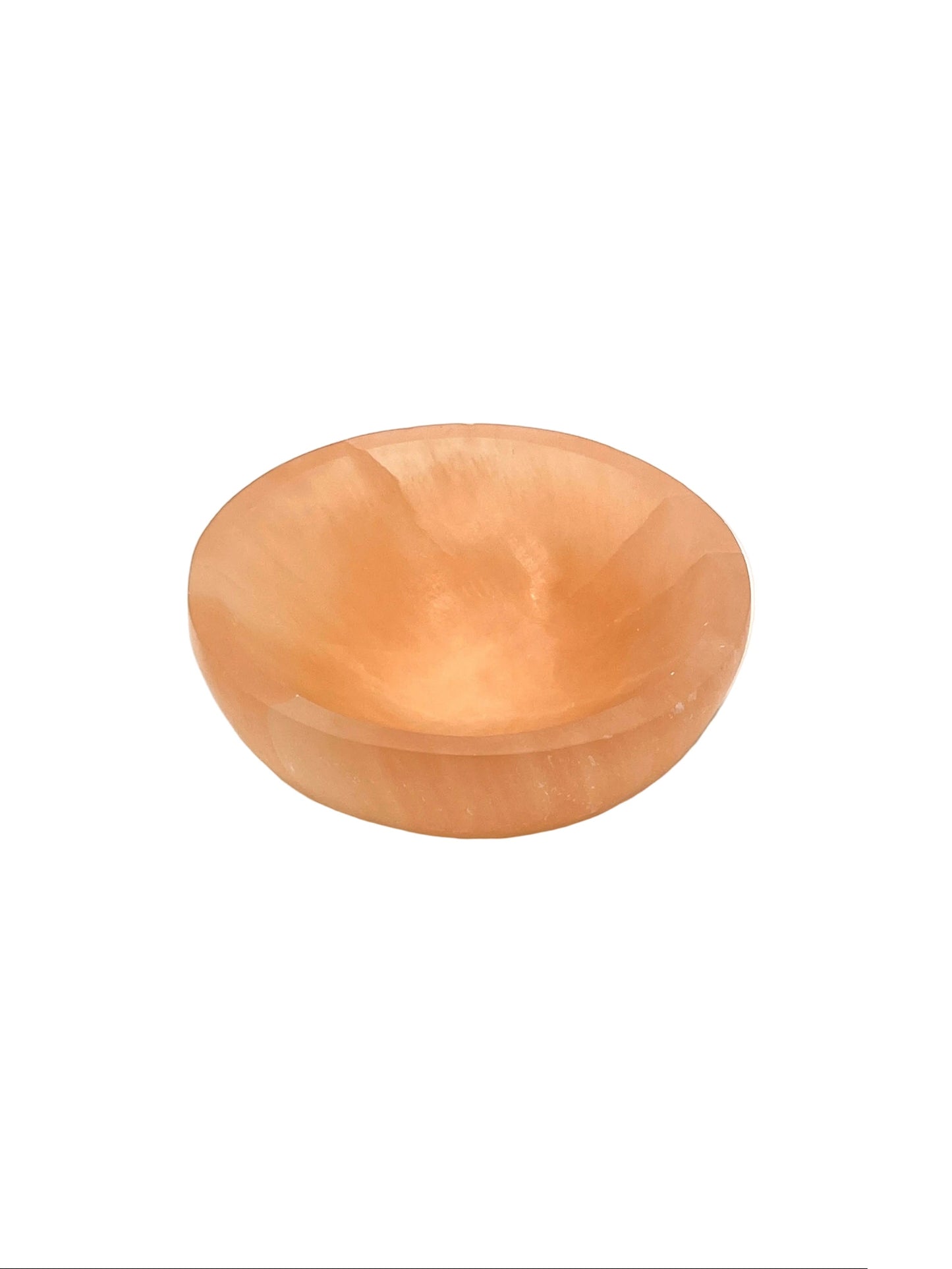 Peach Selenite Crystal Charging Cleaning Bowl