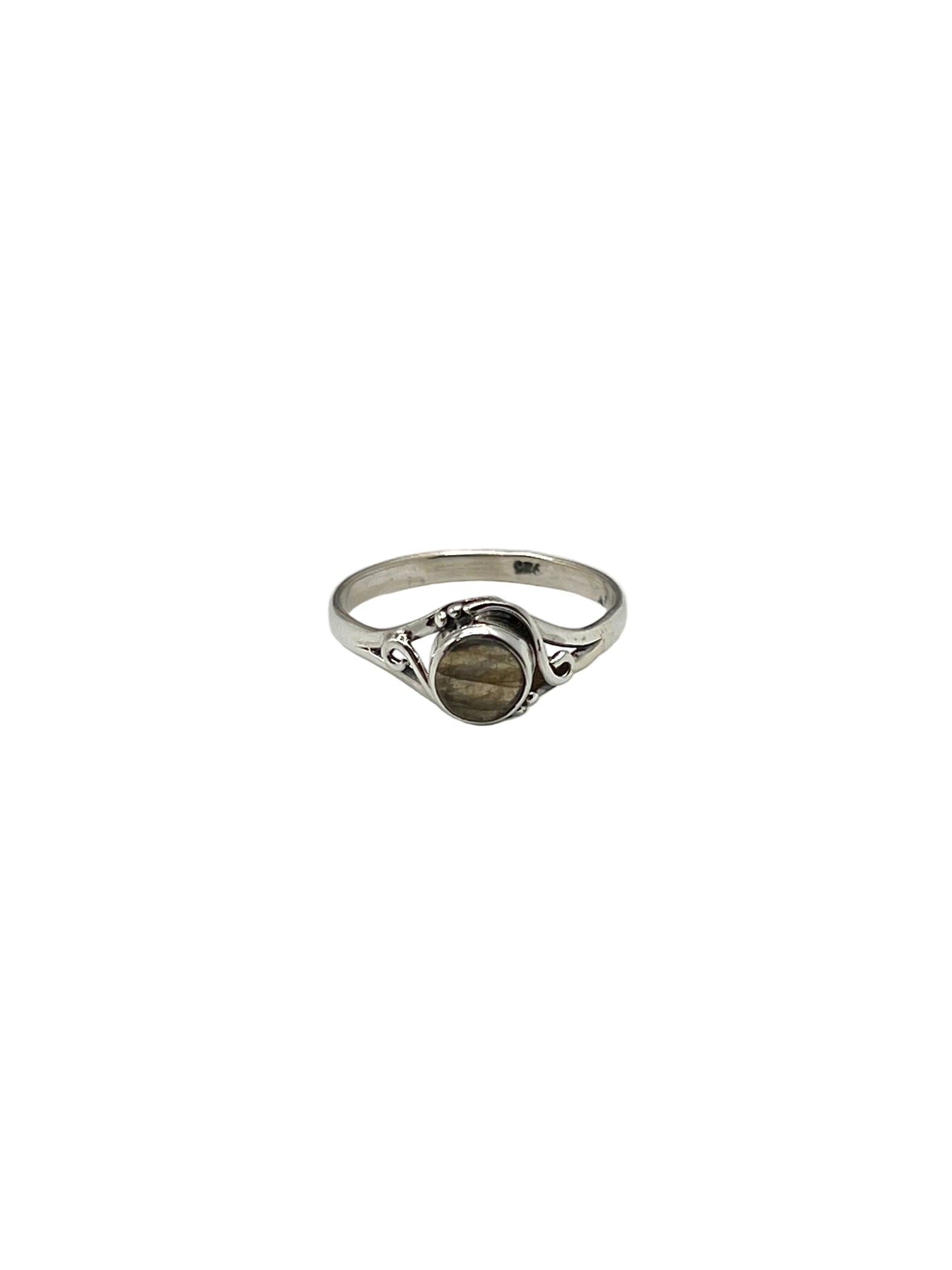 Round Gemstone Swirl Rings