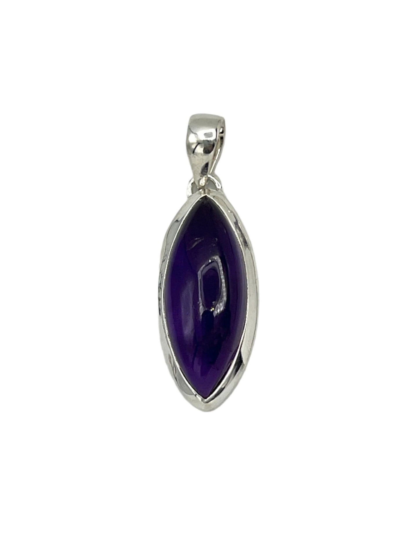 Sterling Silver Marquise Amethyst Pendants