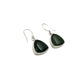 Silver Jade Trillion Earrings