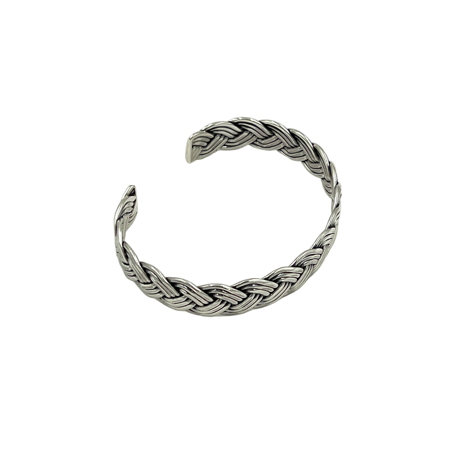 Silver Braided Cuff