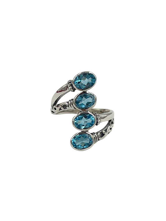 Multi Sky Blue Topaz Wrap Ring