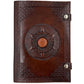 Camel Leather Gemstone Journal | Spiked Mandala | 10" x 7" x 1/2"