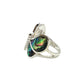 Sterling Silver Abalone Butterfly Ring