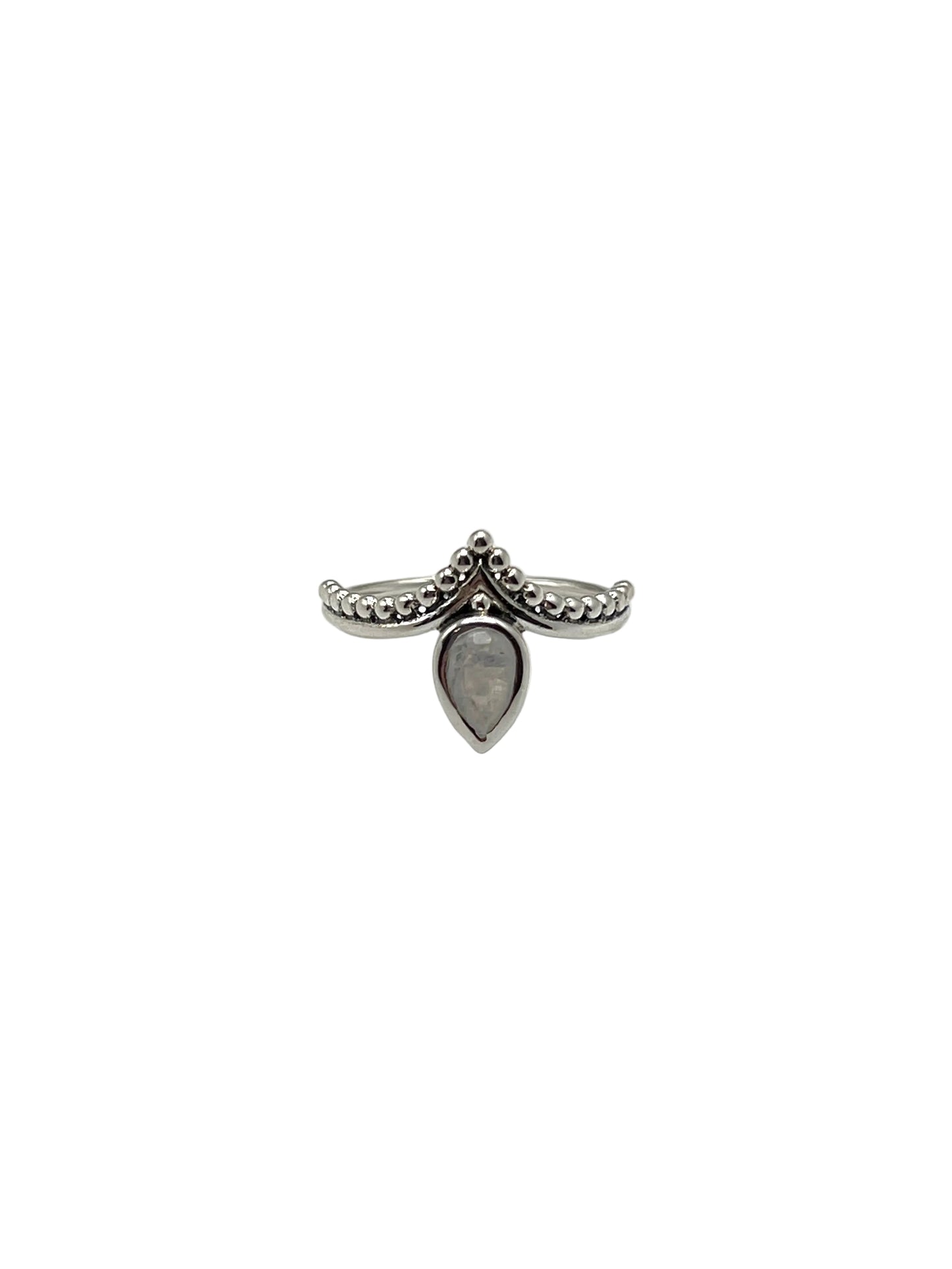 Beaded Teardrop Gemstone Rings
