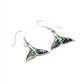 Sterling Silver Shell Whale Tail Earrings