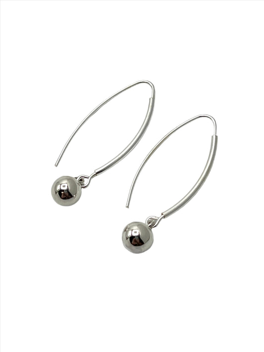 Sterling Silver Hook Ball Earrings