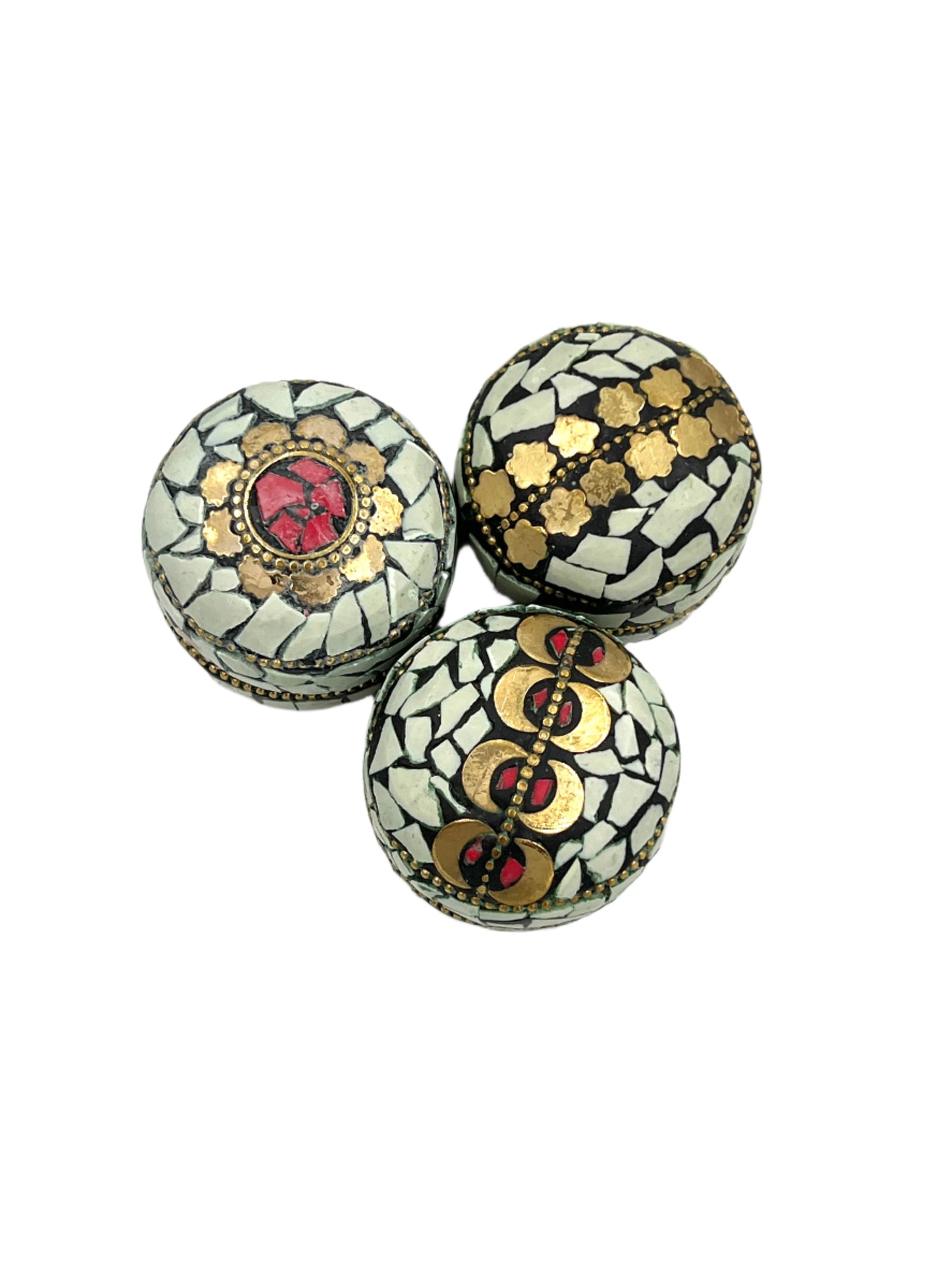 Mini Mosaic Indian Handmade Metal Jewelry Tin