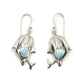 Sterling Silver Larimar Dolphin Earrings