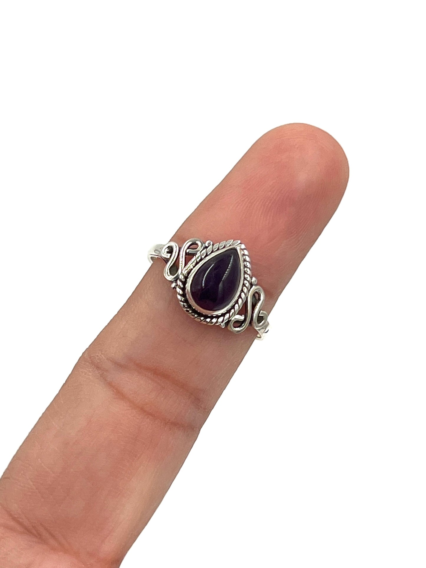 Teardrop Amethyst Ring