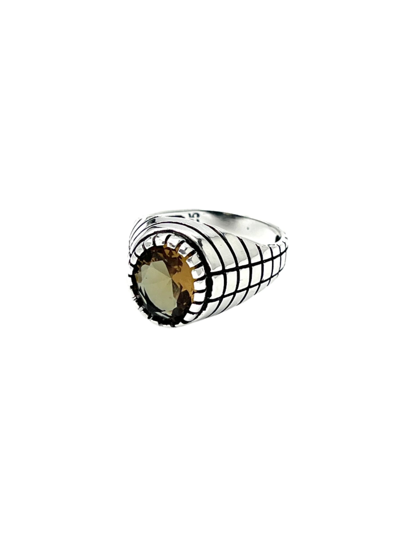 Silver Zultanite Oval Etched Ring