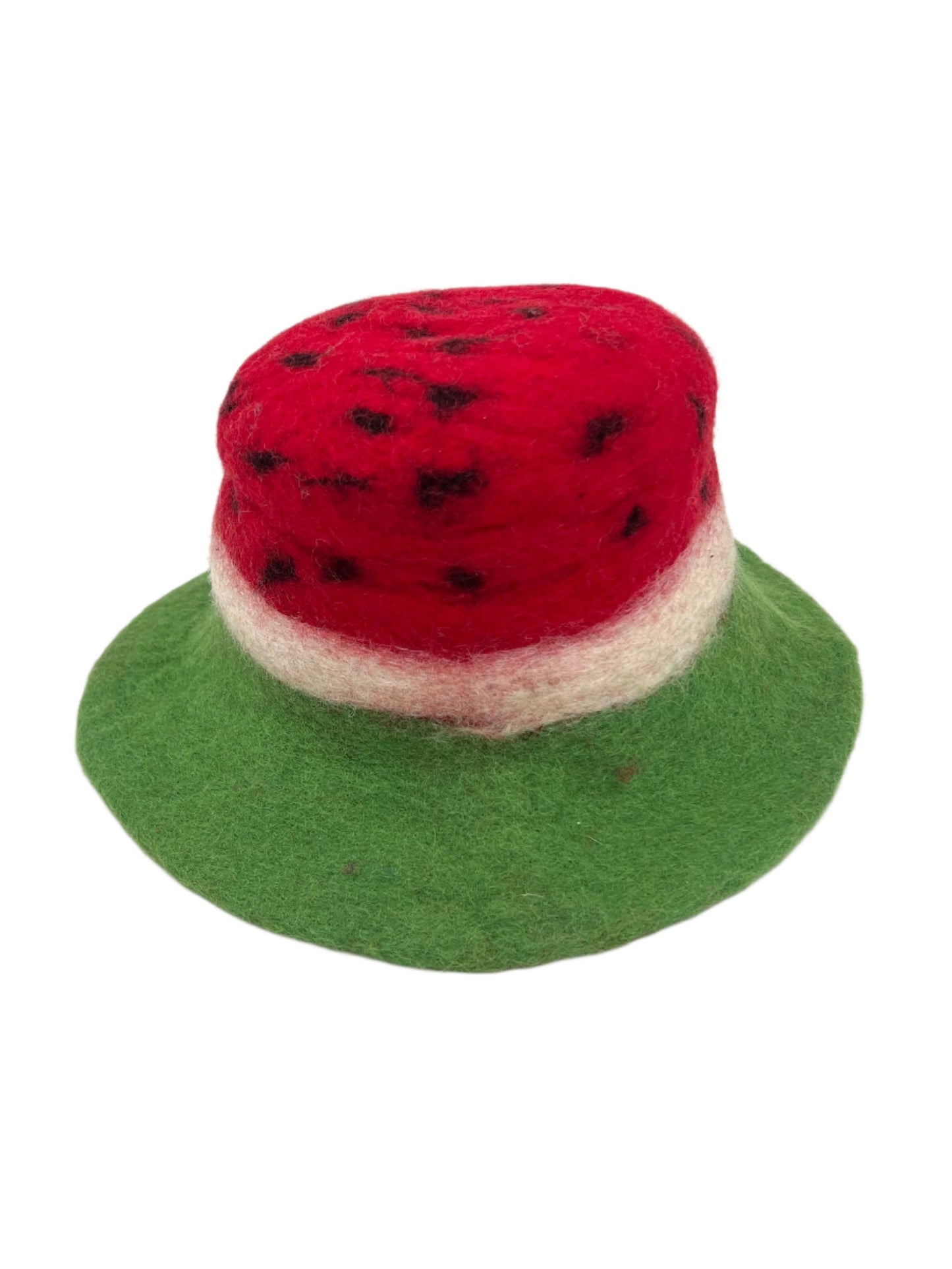 Hand felted Watermelon Wool Hats