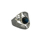 Sterling Silver Labradorite Shield Ring
