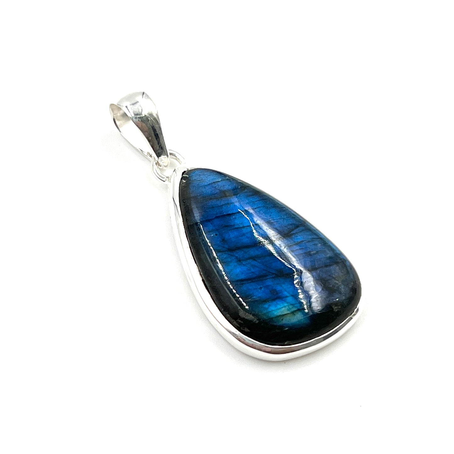 Sterling Silver Labradorite Teardrop Pendants