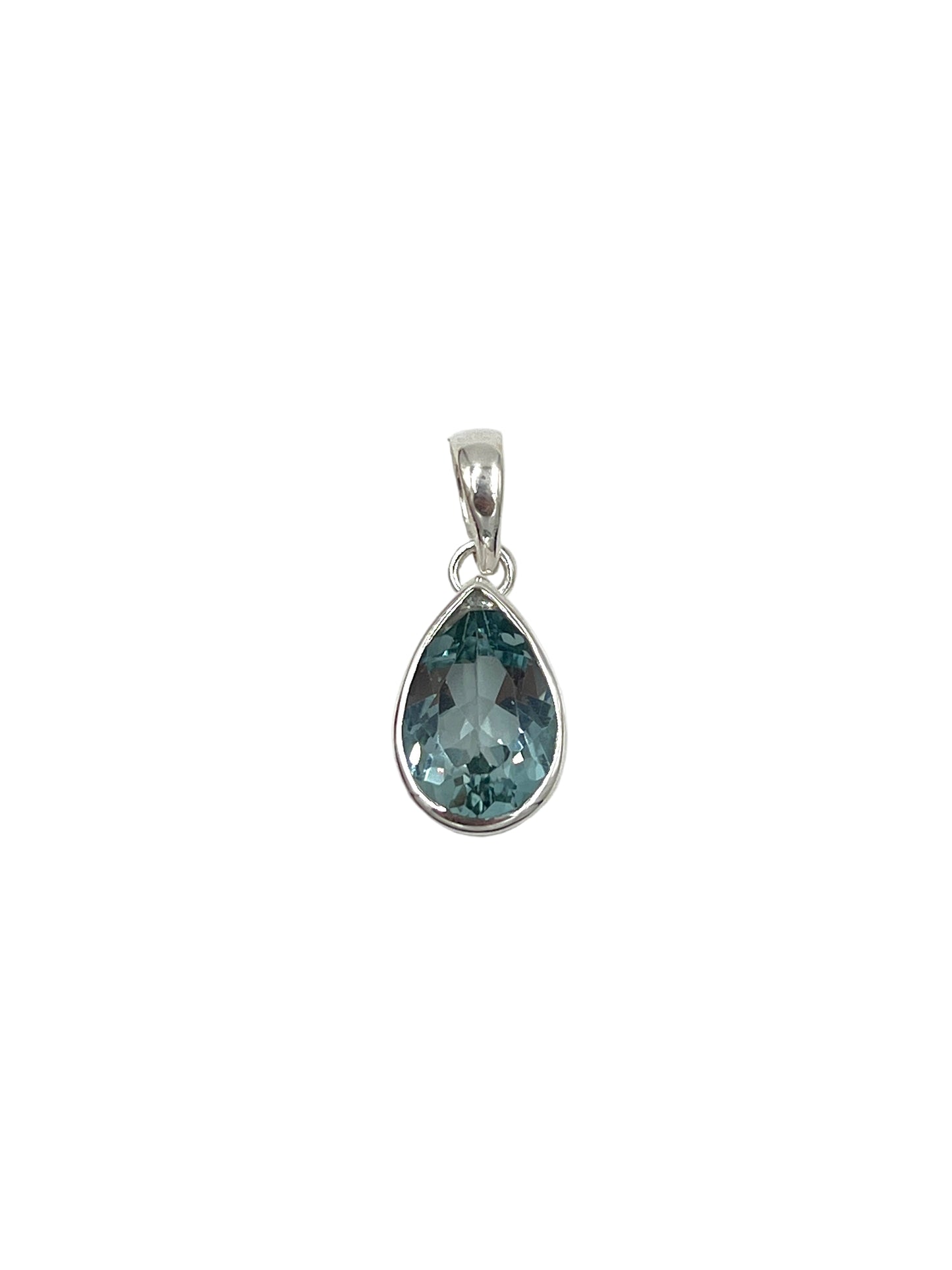 Teardrop Blue Topaz Pendants