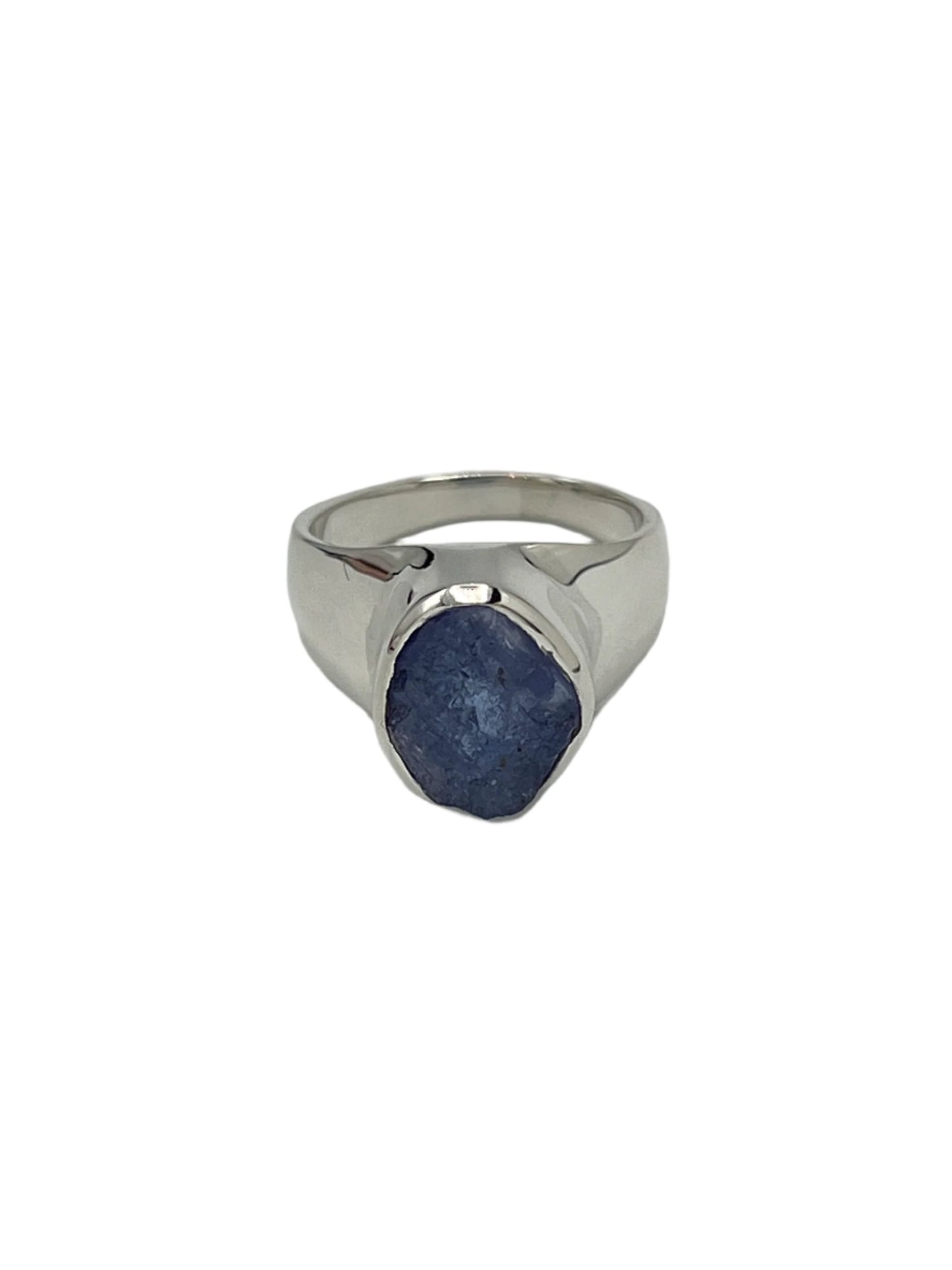 Sterling Silver Raw Tanzanite Rings