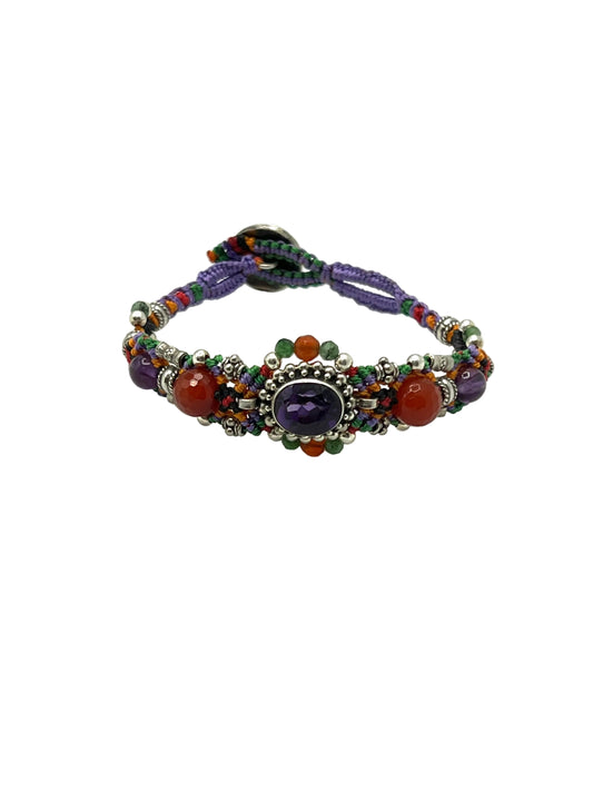 Macrame Amethyst Bracelet
