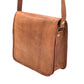 Camel Leather Cross Body Saddle Bag