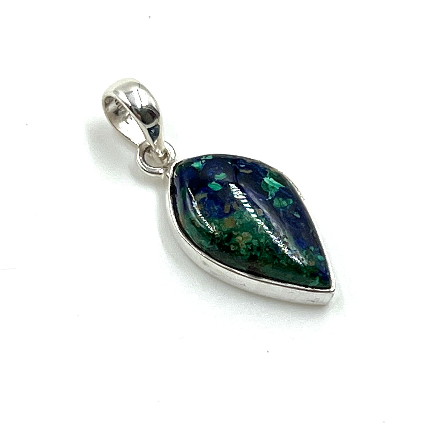 Sterling Silver Azurite Malachite Pendants