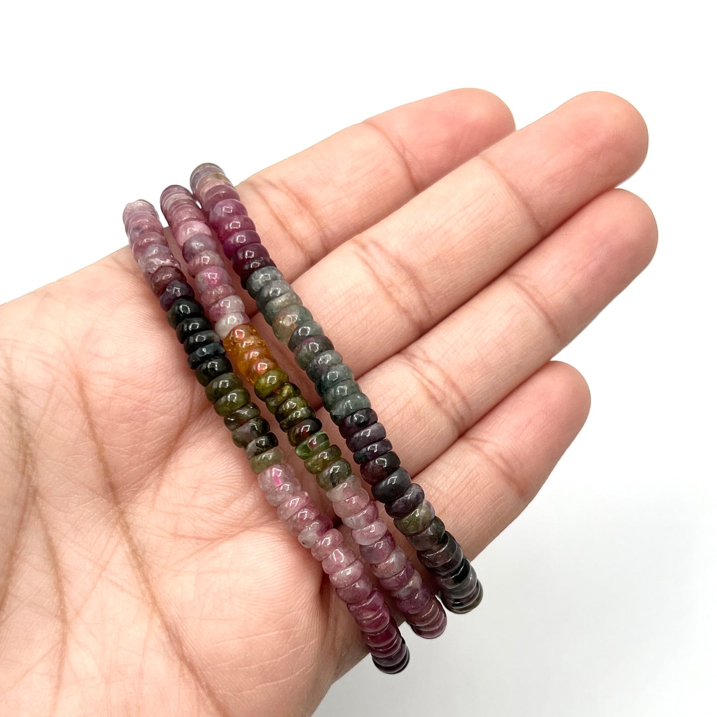 Rainbow Tourmaline Stretchy Bracelets