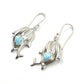 Sterling Silver Larimar Dolphin Earrings