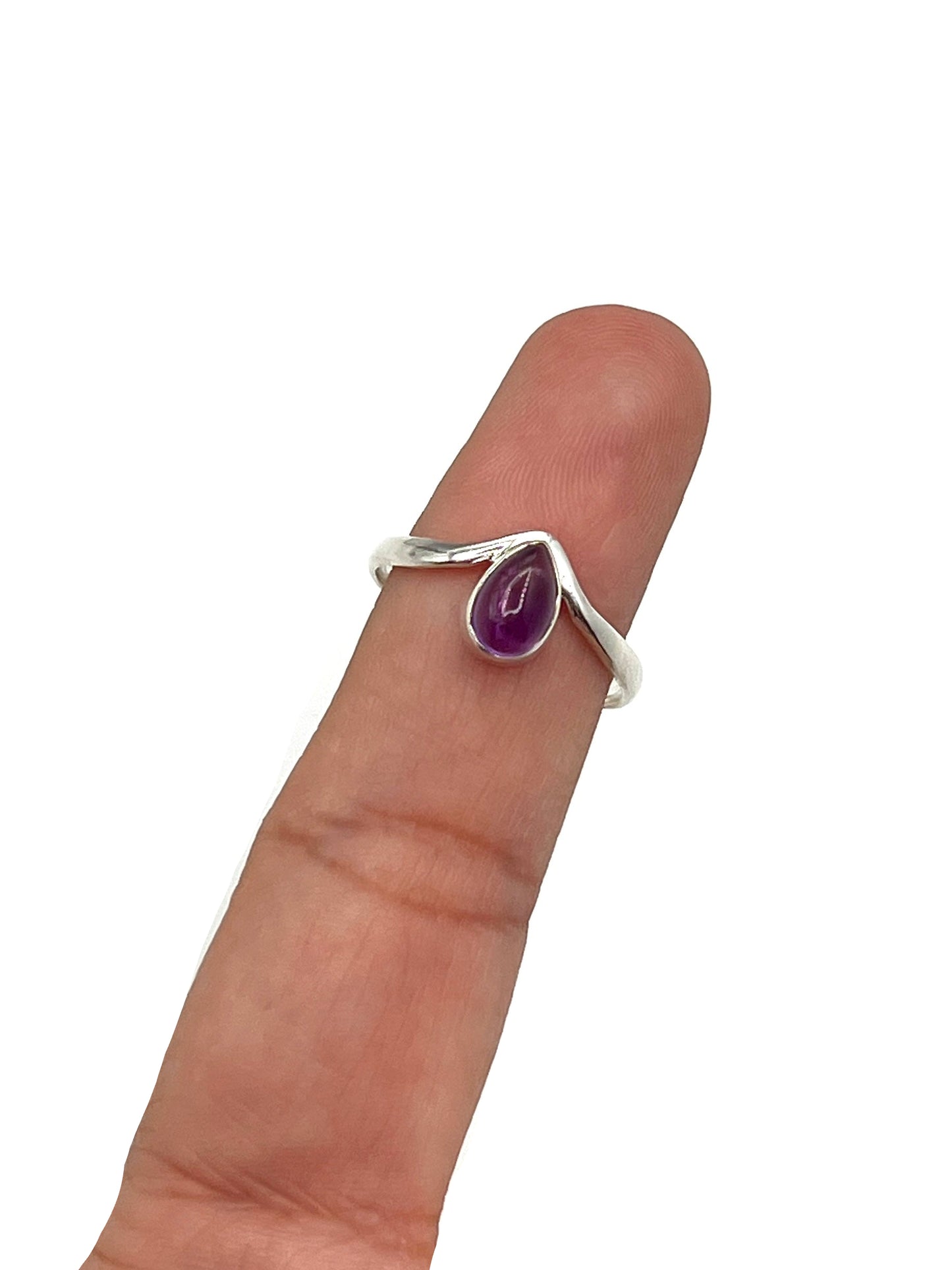 Teardrop Crown Gemstone Rings