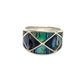 Sterling Silver Shell Large Geometric Ring