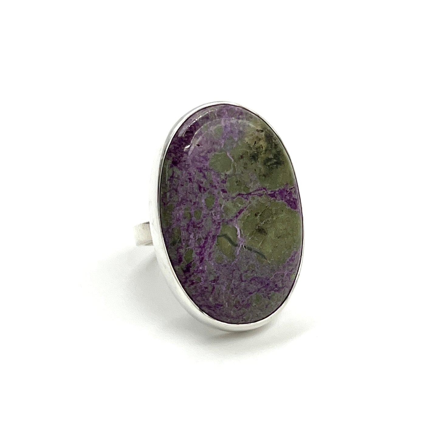 Sterling Silver Stichtite Oval Ring