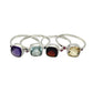 Faceted Square Gemstone Ring