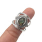 Sterling Silver Labradorite & Moonstone Shield Rings
