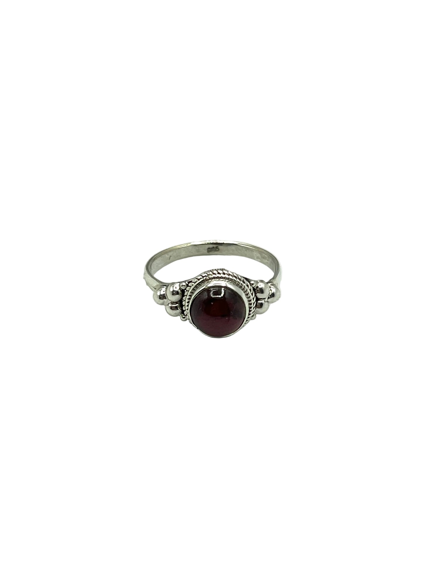 Beaded Circle Gemstone Rings