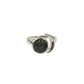 Crescent Moon Labradorite Ring
