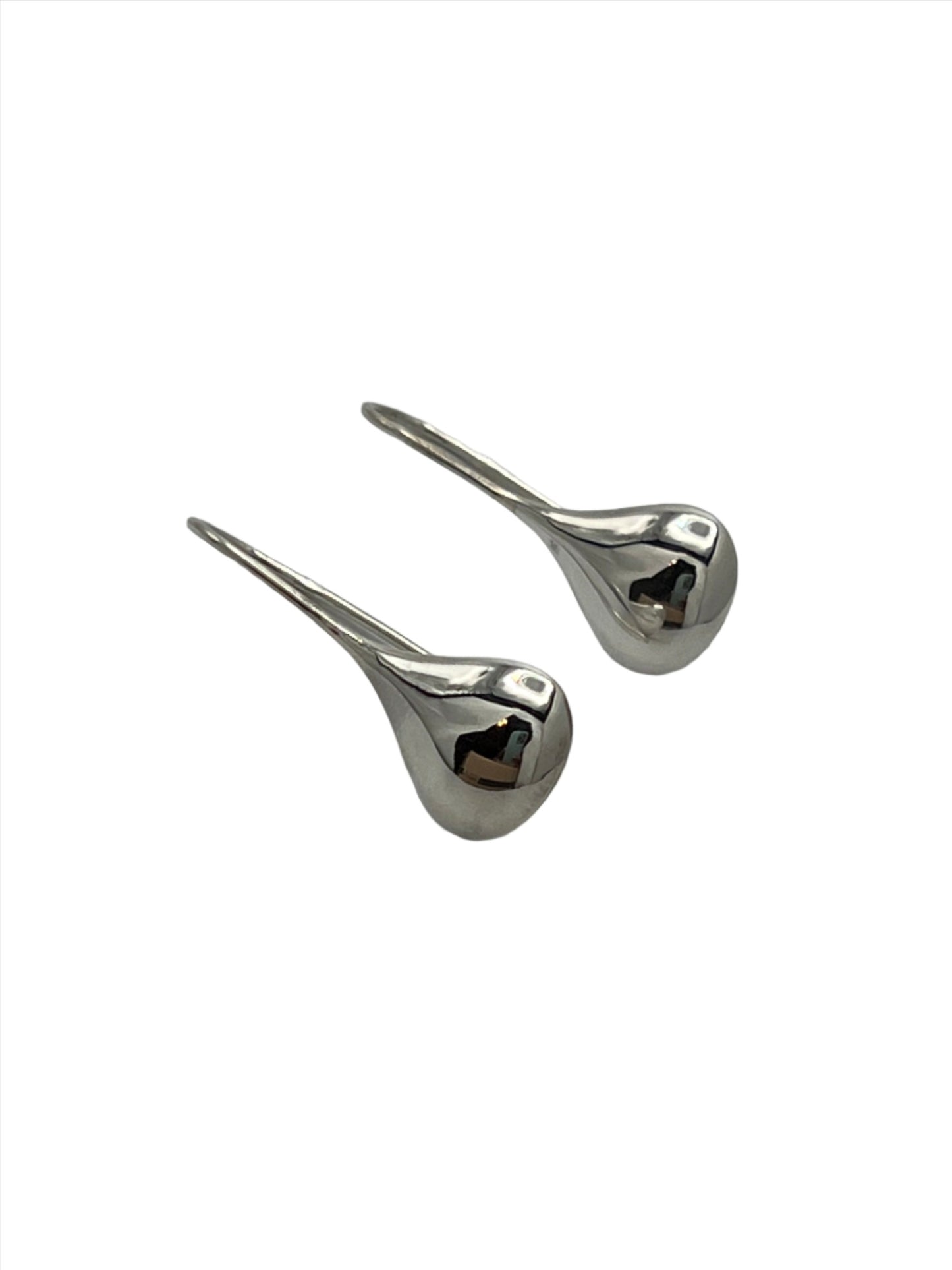 Sterling Silver Teardrop Hook Earrings