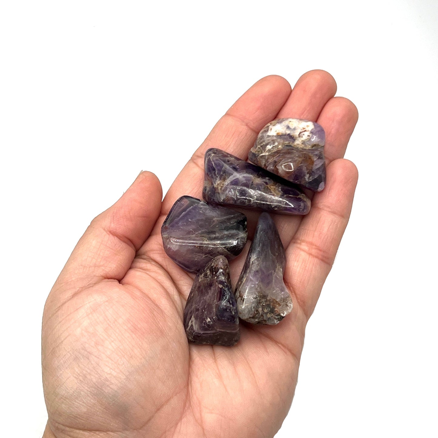 Chevron Amethyst Tumbles