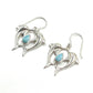 Sterling Silver Larimar Dolphin Earrings
