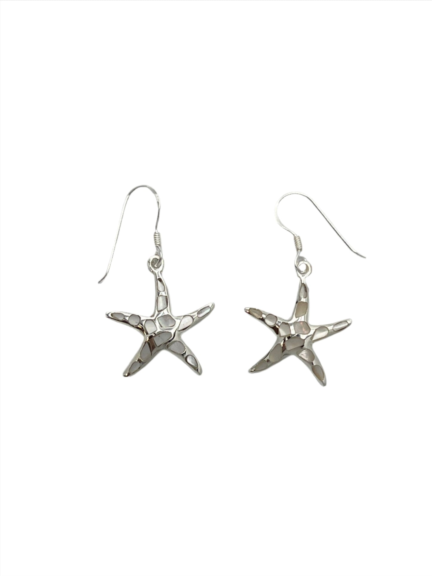 Sterling Silver Shell Starfish Earrings