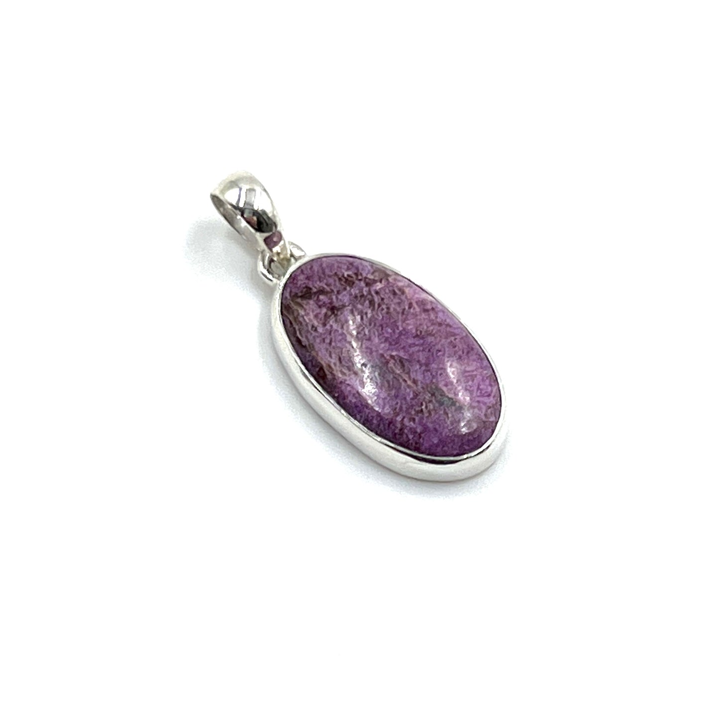 Sterling Silver Purpurite Freeform Pendants