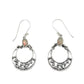 Sterling Silver Ethiopian Opal Circle Earrings